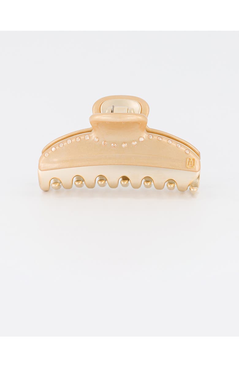 Alexandre de Paris Vendome Medium Swarvoski<sup>®</sup> Crystal Embellished Hair Clip, Main, color, Gold