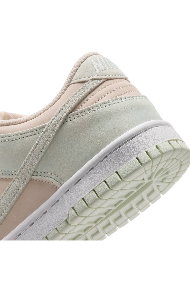 Nike Kids' Dunk Low Basketball Sneaker, Alternate, color, Chalk/ White/ Barely Green