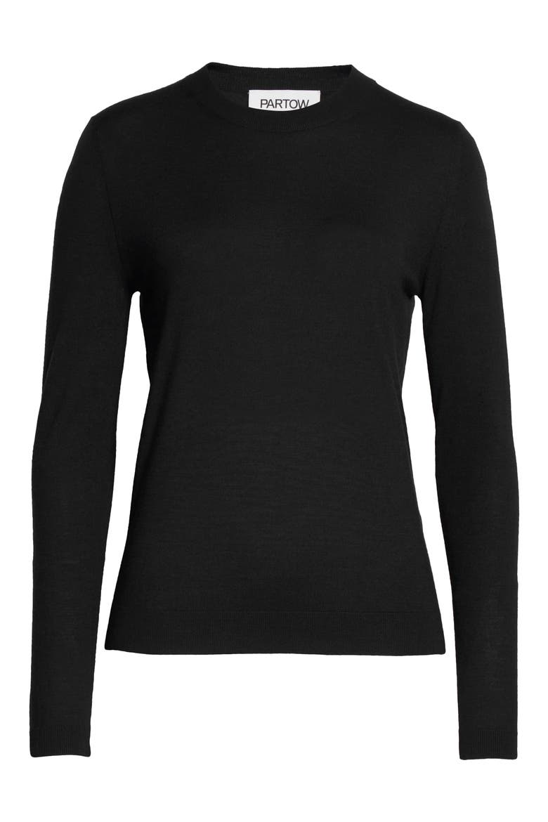 Greta Virgin Wool Sweater, Alternate, color, BLACK