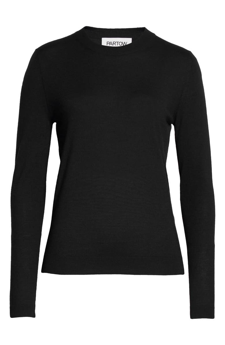PARTOW Greta Virgin Wool Sweater, Alternate, color, Black