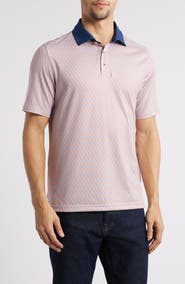 Johnston & Murphy XC4® + Cool Degree™ Geo Print Performance Golf Polo