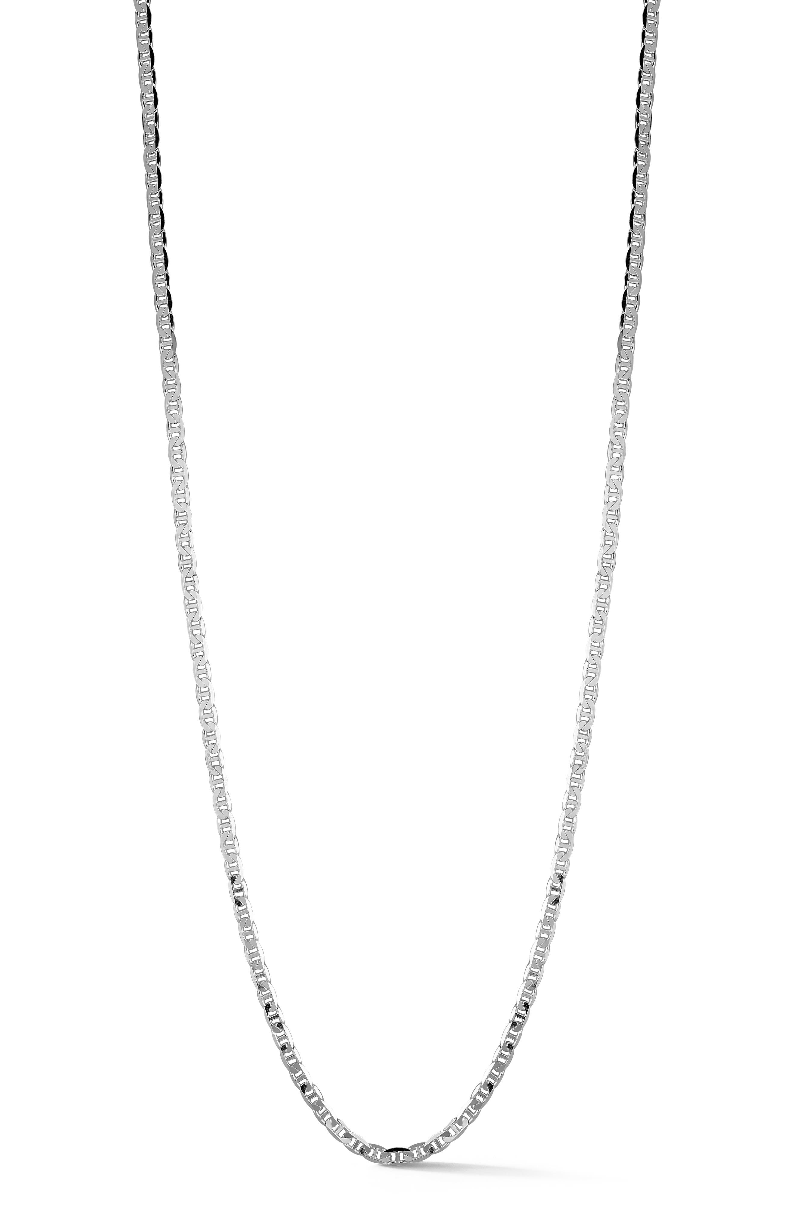 Yield of Men Sterling Silver Mariner Link Necklace