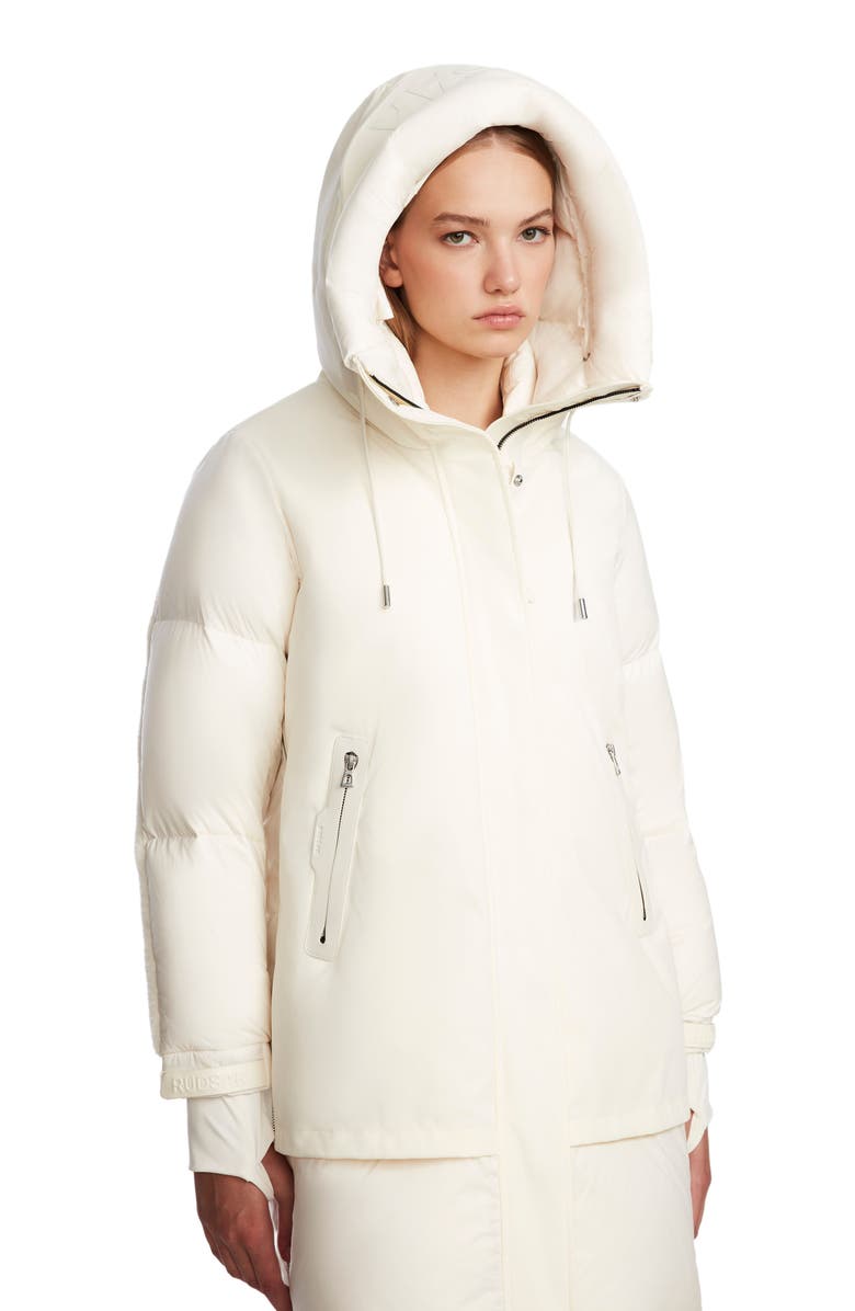 Rudsak LAYAN WOMEN'S MID-LENGTH DOWN PARKA WITH FAUX SHEARLING TRIM, Main, color, 