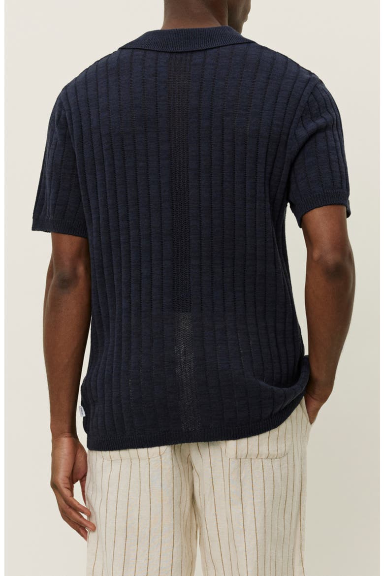 Floyd Knit Short Sleeve Button-Up Shirt, Alternate, color, DARK NAVY