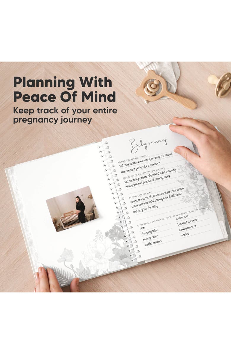 KeaBabies Blossom Pregnancy Journal, Alternate, color, Clay