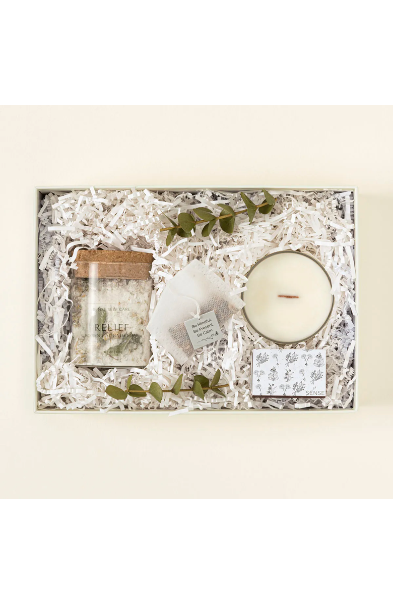 Uncommon Goods Soothing Eucalyptus Meditation Bath Set by Sense Self Care, Alternate, color, Multi