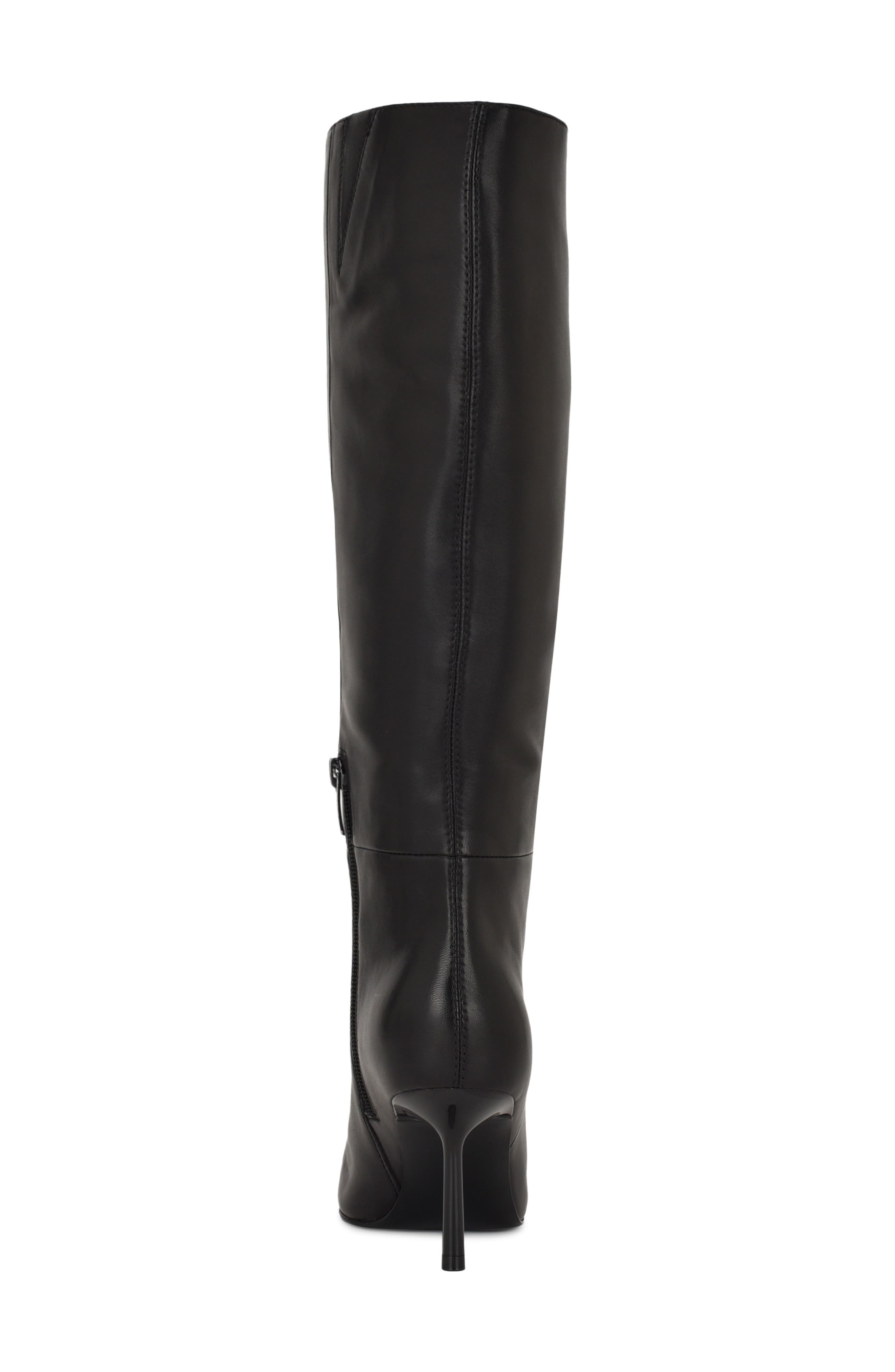 Nine West Nomas Pointed Toe Knee High Boot, Alternate, color, Black