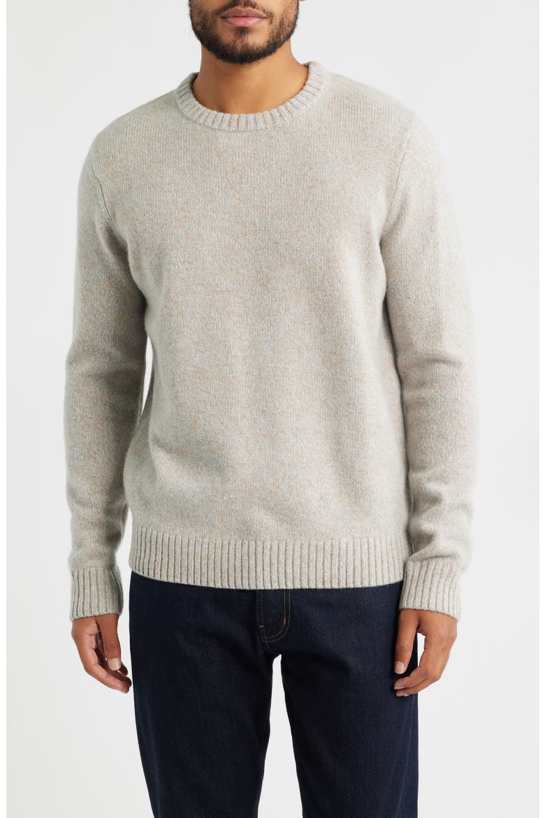 Girvan Merino Wool Sweater, Main, color, SAND
