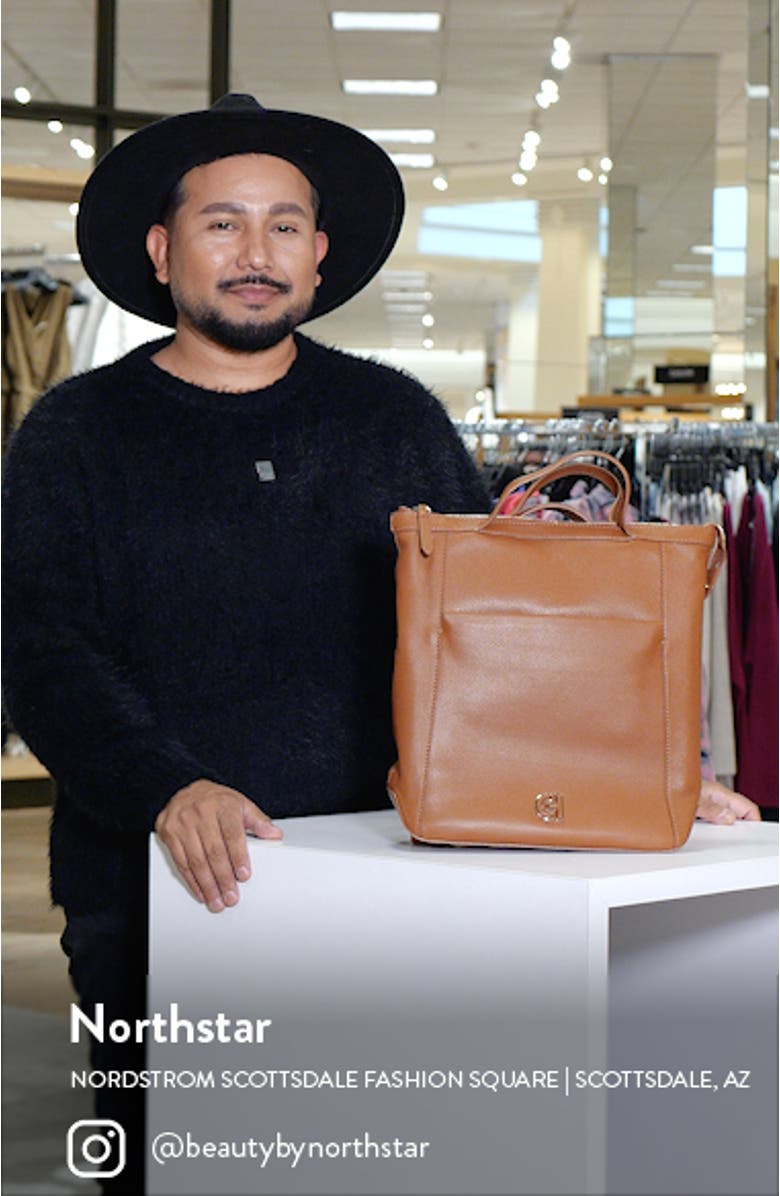 Small Grand Ambition Leather Convertible Luxe Backpack, sales video thumbnail