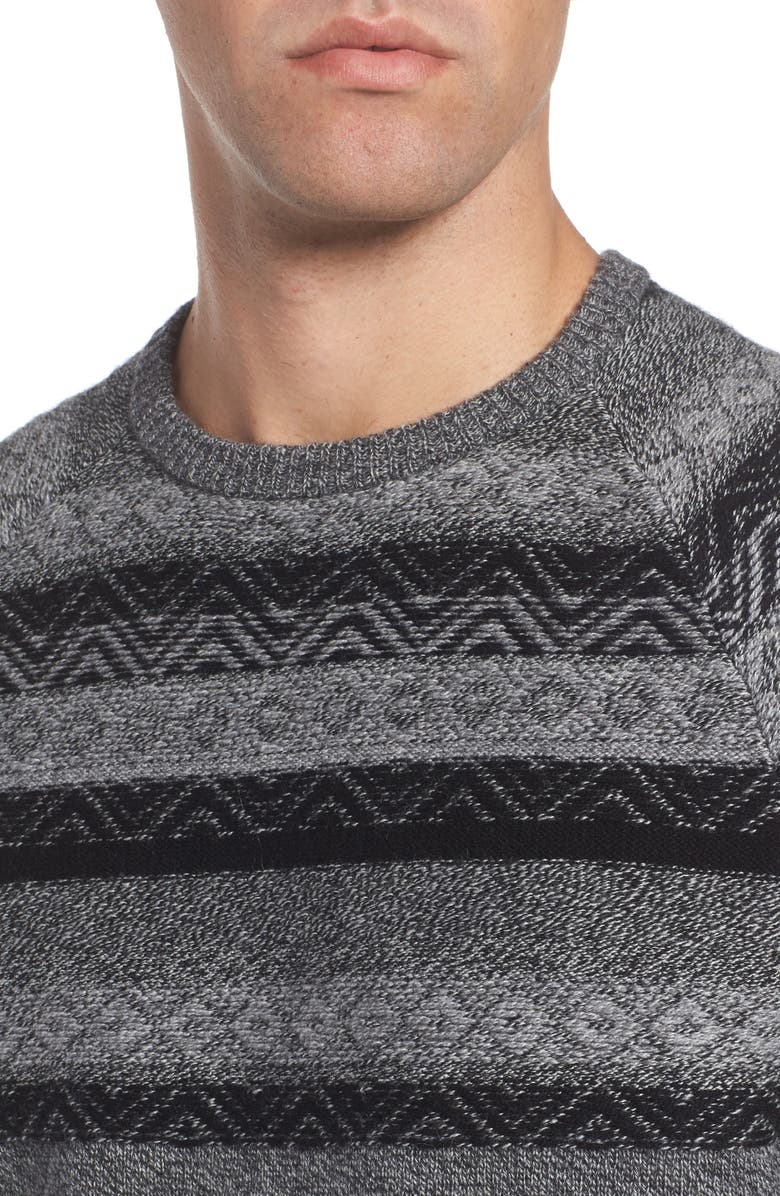 NORDSTROM MEN'S SHOP Pattern Wool & Cashmere Sweater, Alternate, color,
