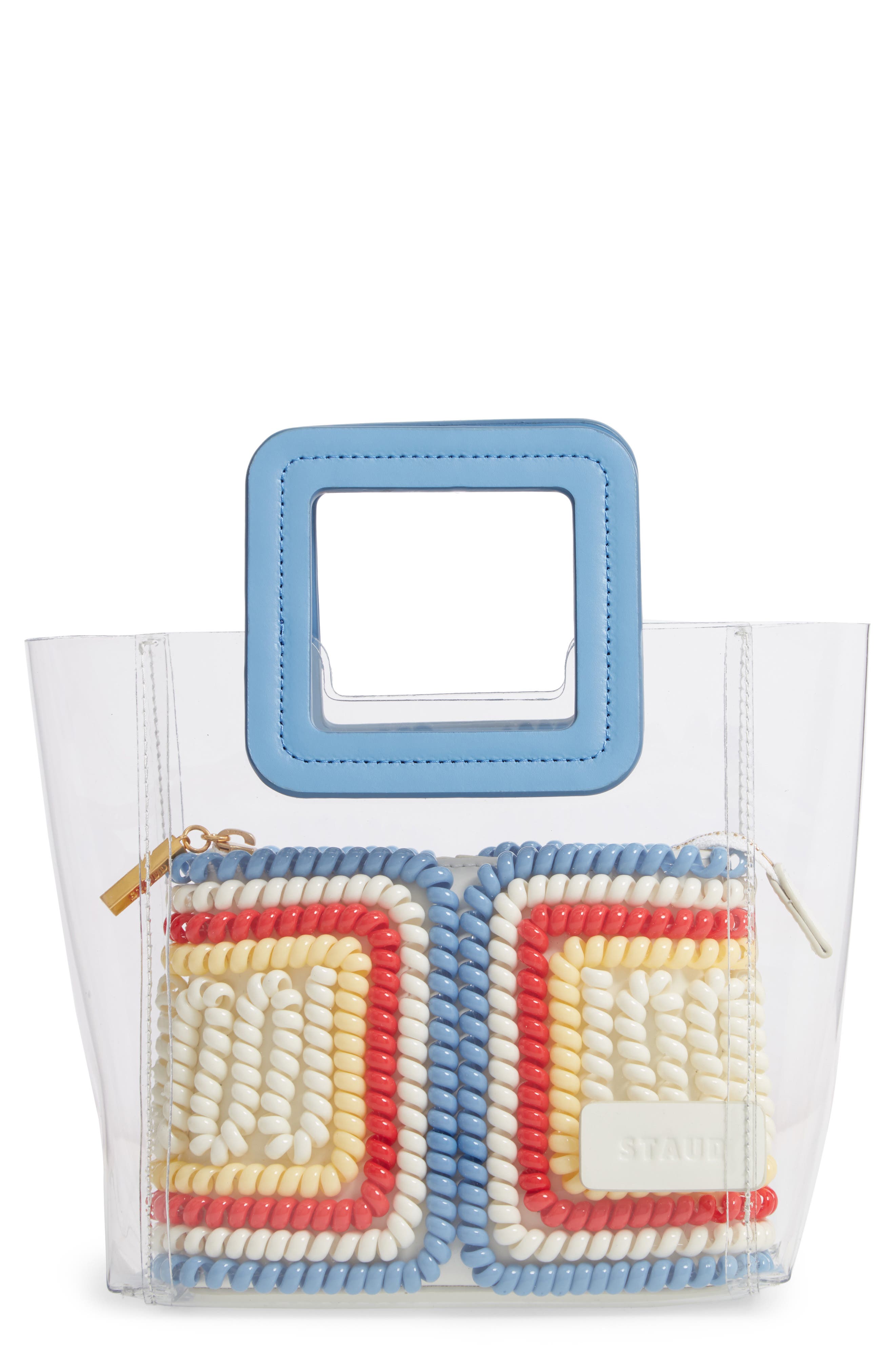 STAUD Mini Shirley Telephone Transparent Handbag, Main, color, 