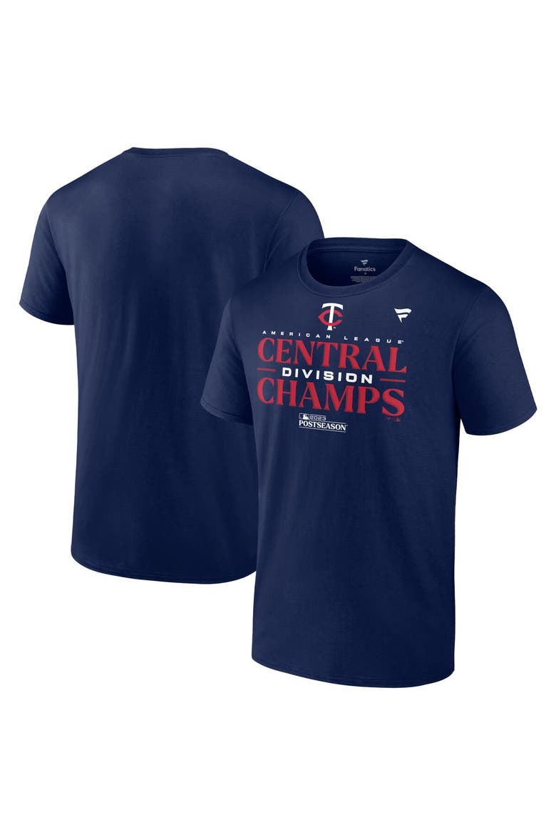 Men's Fanatics Branded Navy Minnesota Twins 2023 AL Central Division Champions Locker Room Big & Tall T-Shirt, Main, color, Navy