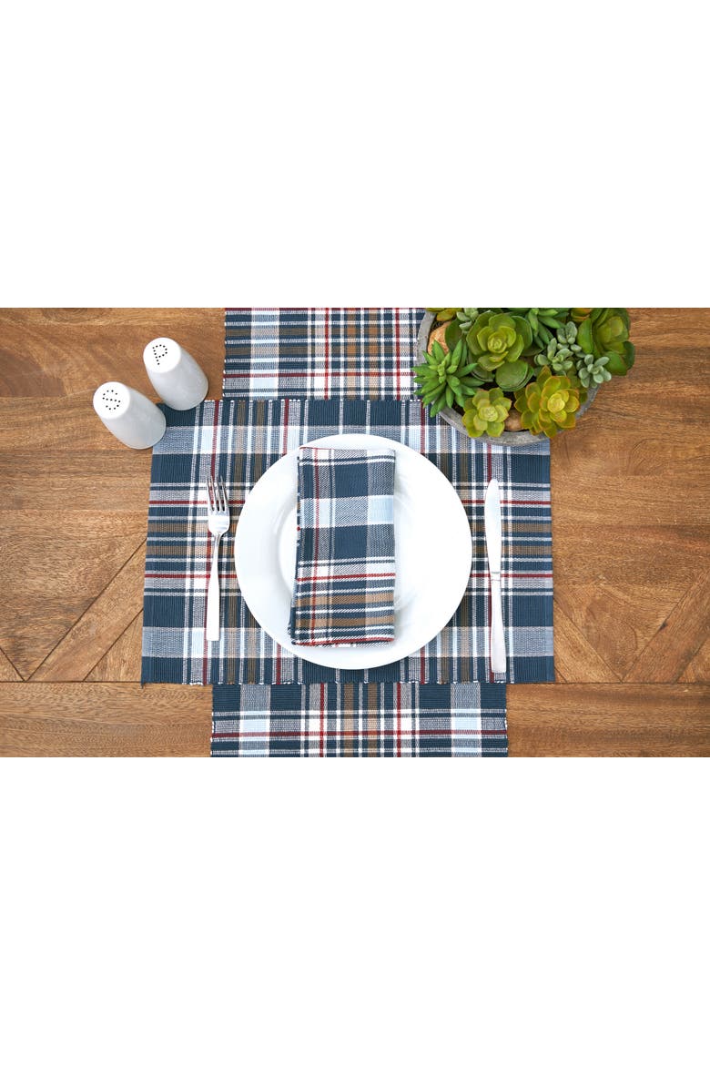 Lawson Lake Plaid Table Runner 13" x 72", Alternate, color, Blue