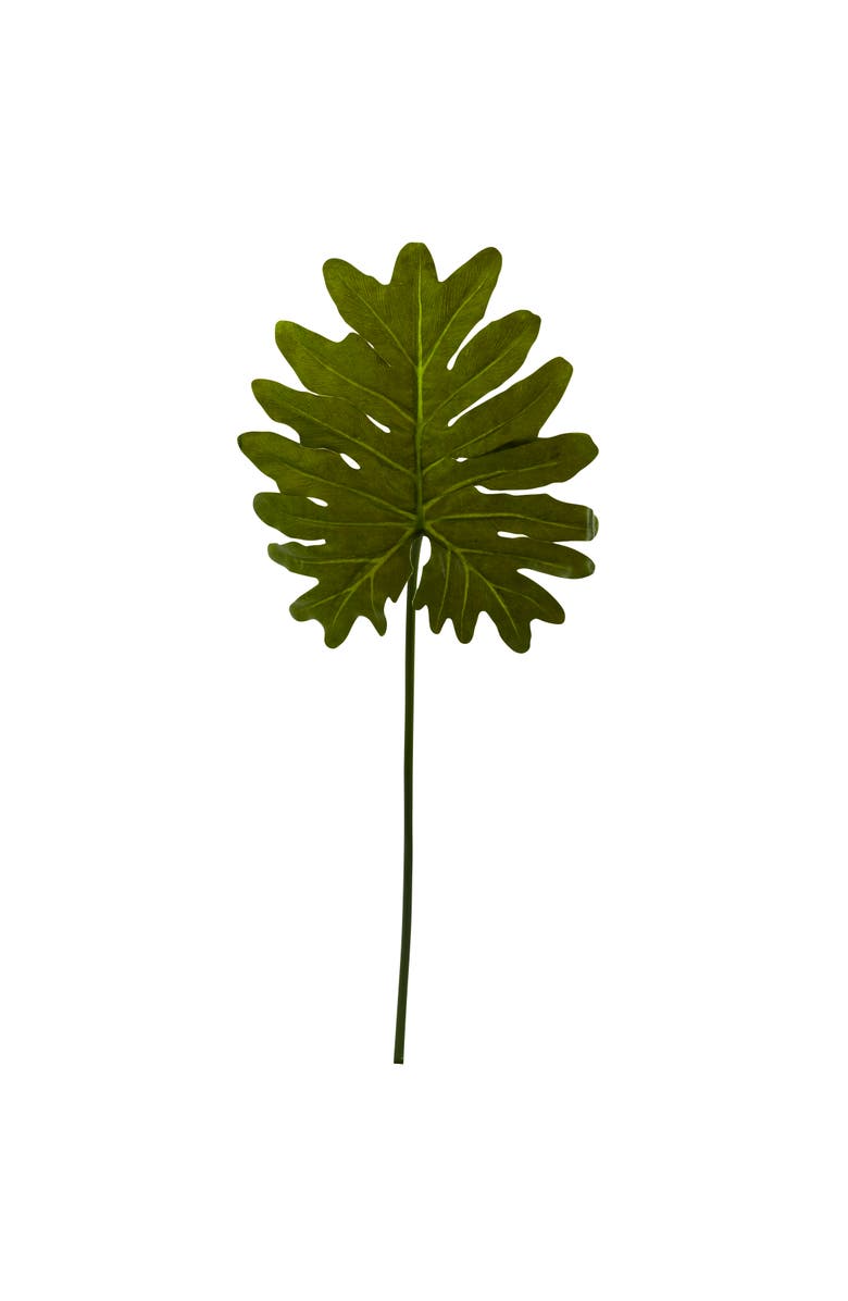 NEARLY NATURAL Selloum Philo Single Leaf Stem, Main, color, Green