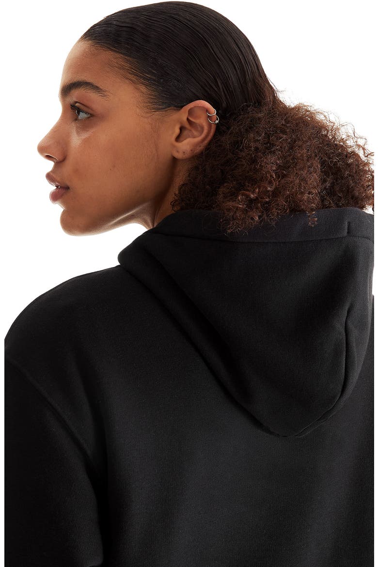 Club Oversize Organic Cotton Blend Hoodie, Alternate, color, BLACK
