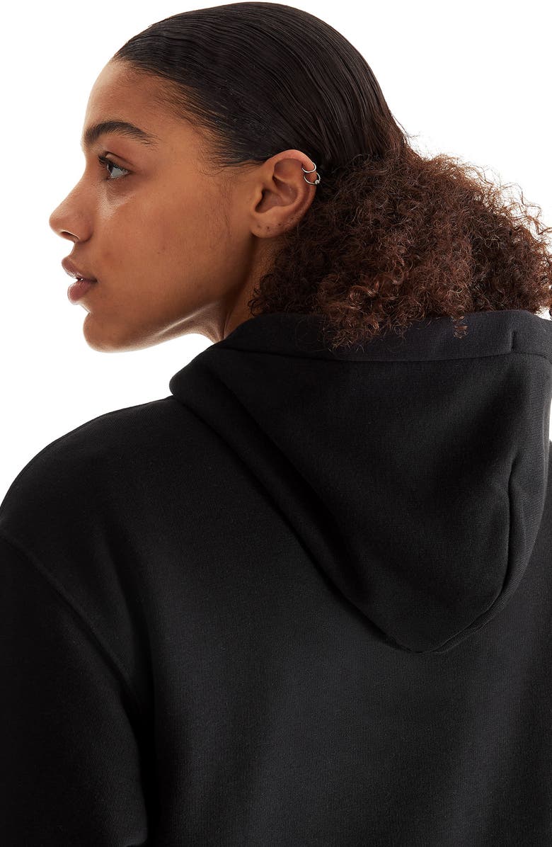 On Club Oversize Organic Cotton Blend Hoodie, Alternate, color, Black