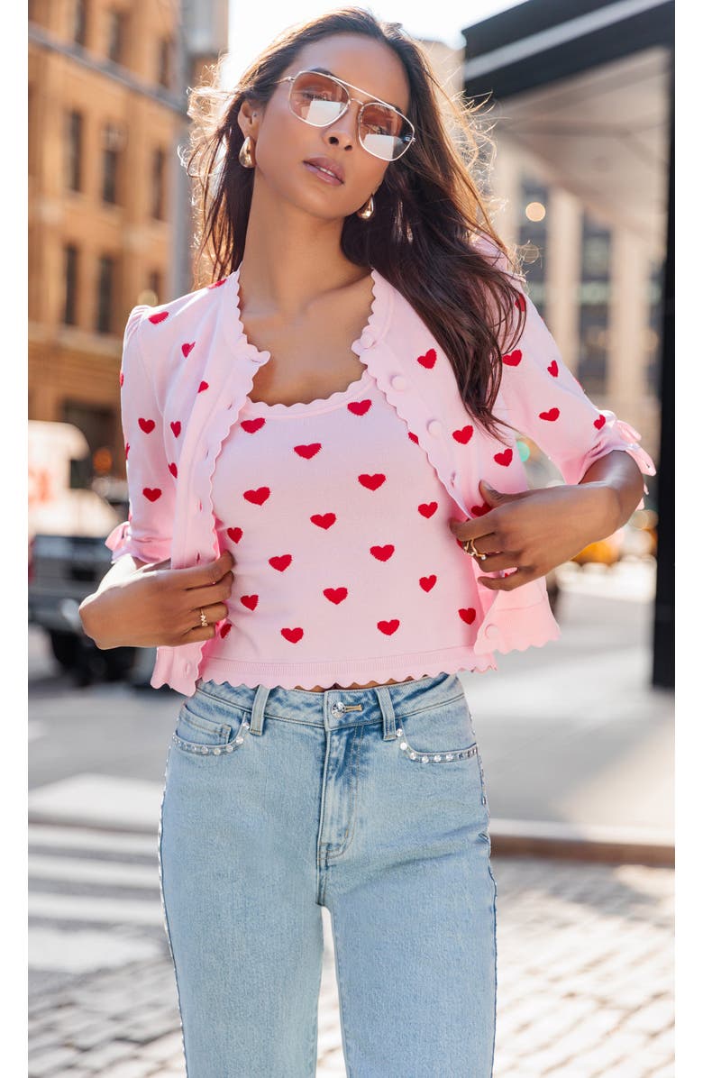 Generation Love Lottie Hearts Intarsia Strap Tank, Alternate, color, 