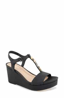 Reaction Kenneth Cole Cabo T-Strap Wedge Platform Sandal