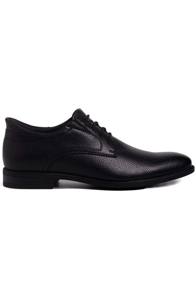 Marc Joseph New York State Street Hands Free Technology Leather Plain Toe Dress Oxford, Alternate, color, Black Grainy Leather