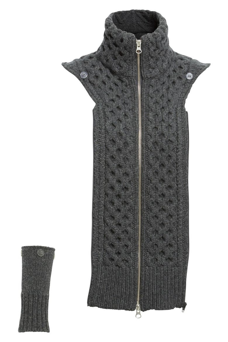 'Upstate' Wool Dickey, Main, color, CHARCOAL