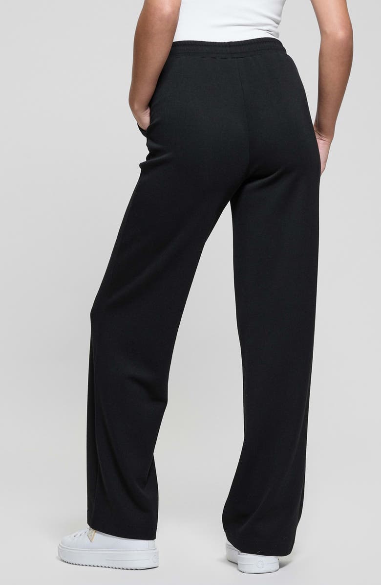 GUESS Gelsey Straight Leg Sweatpants, Alternate, color, Black-Black