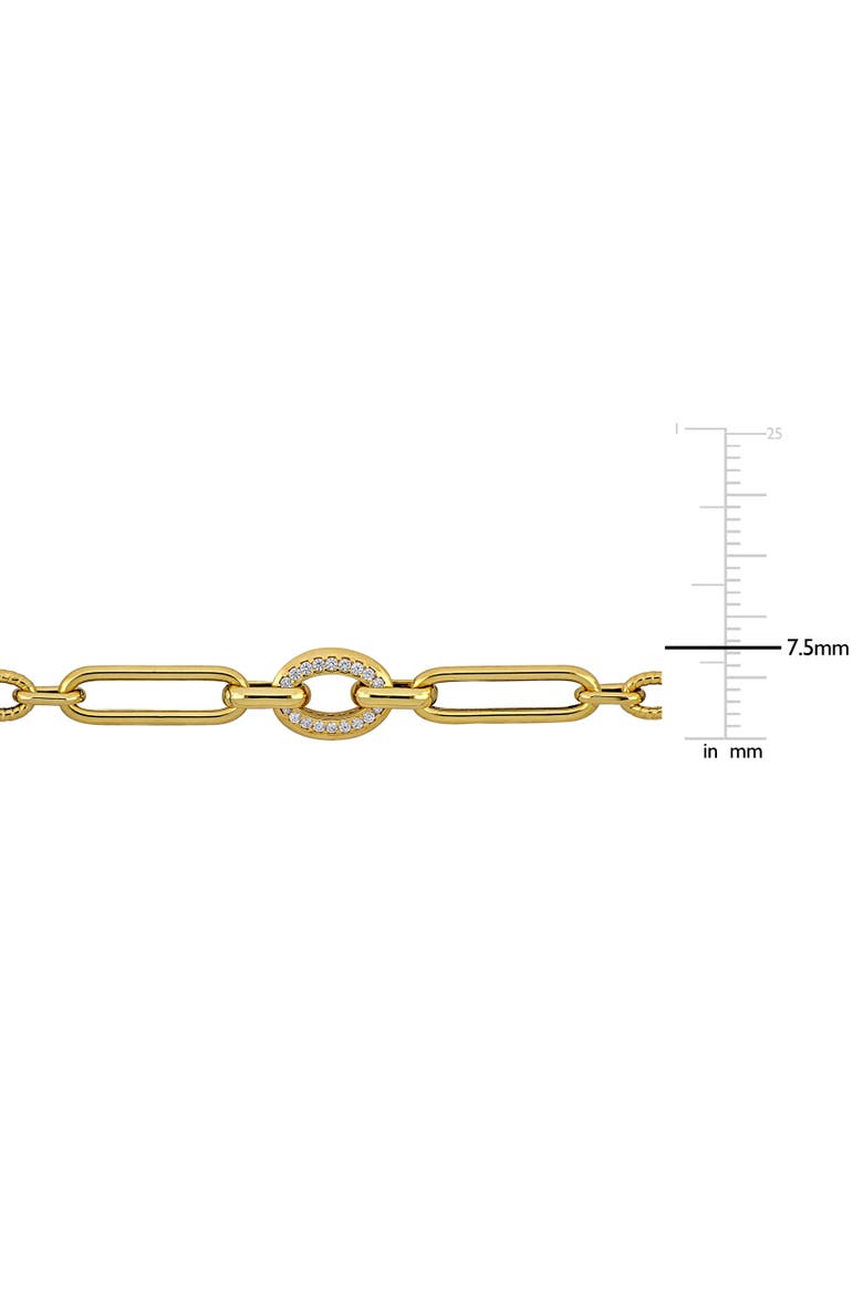 Cubic Zirconia Chain Necklace 14k, Alternate, color, 14k Yellow Gold