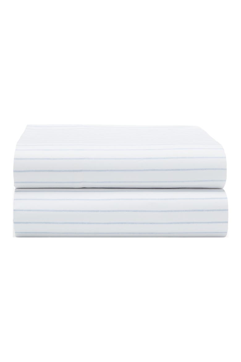 Spencer Stripe 230 Thread Count Sateen Sheet Set, Main, color, BLUE CORNFLOWER