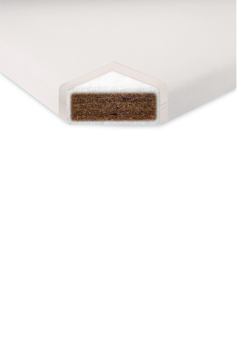 babyletto Hula Pure Coco Core Nontoxic Oval Crib Mattress & Water Repellent Cover, Alternate, color,