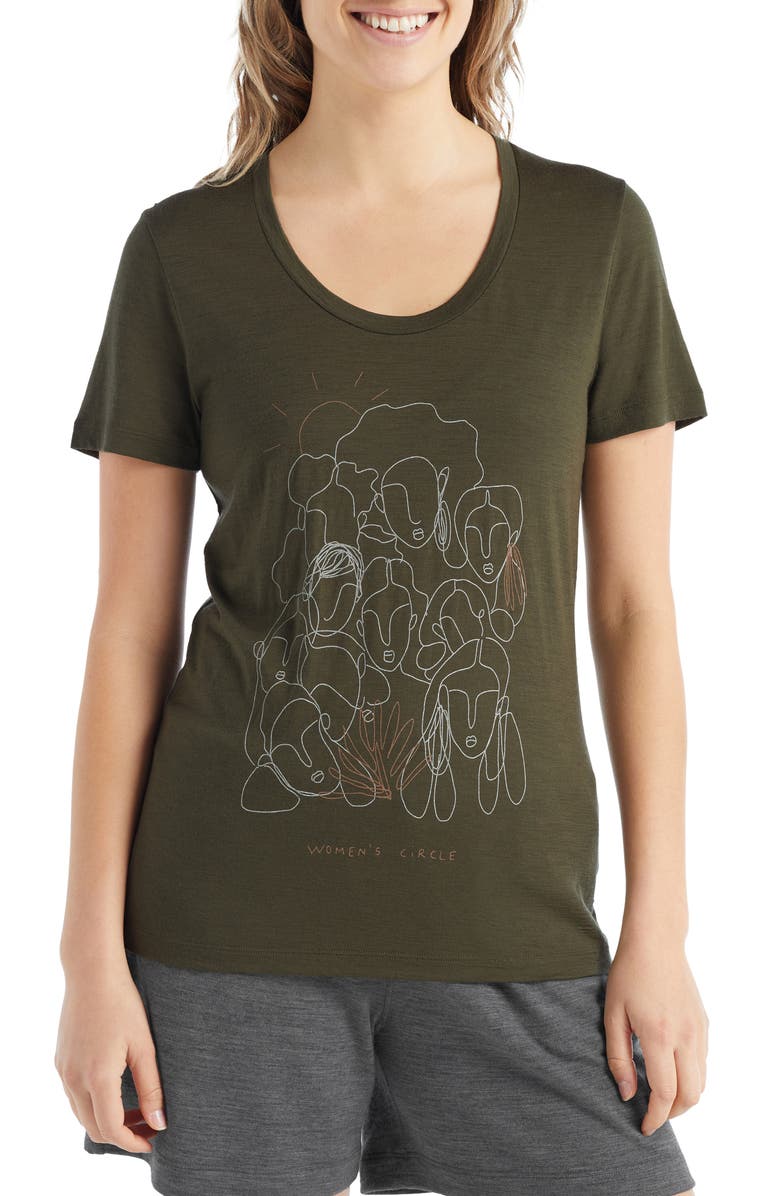 Icebreaker Women's Circle Tech Lite II Short Sleeve Graphic Tee, Main, color,