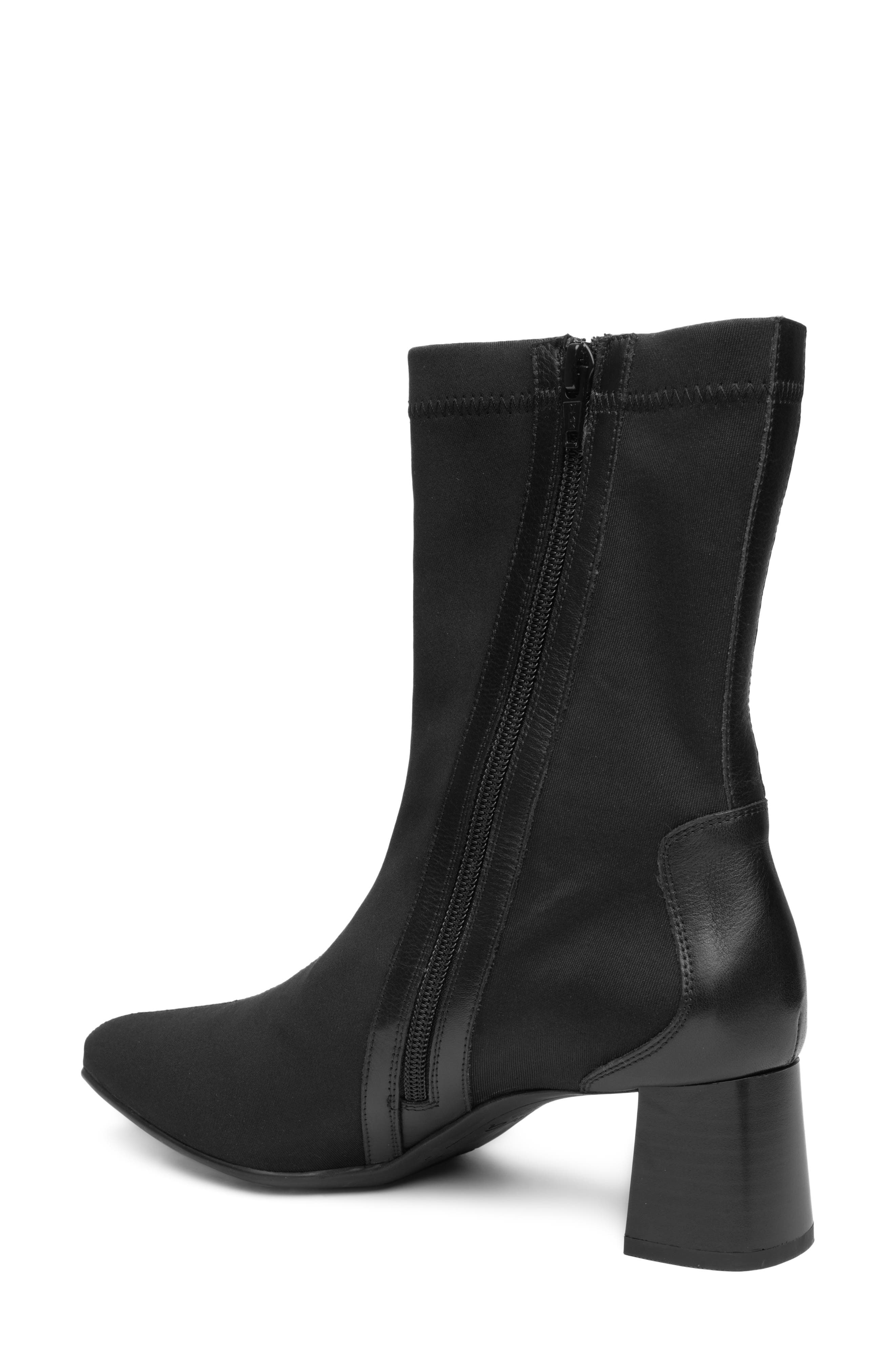 Arbor Pointed Toe Bootie, Alternate, color, BLACK