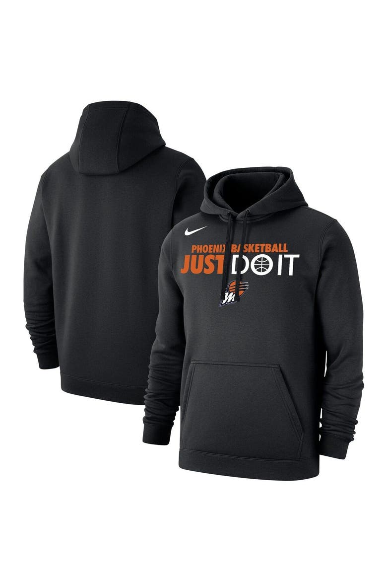 Unisex Nike Black Phoenix Mercury Just Do It Club Pullover Hoodie, Main, color, Black