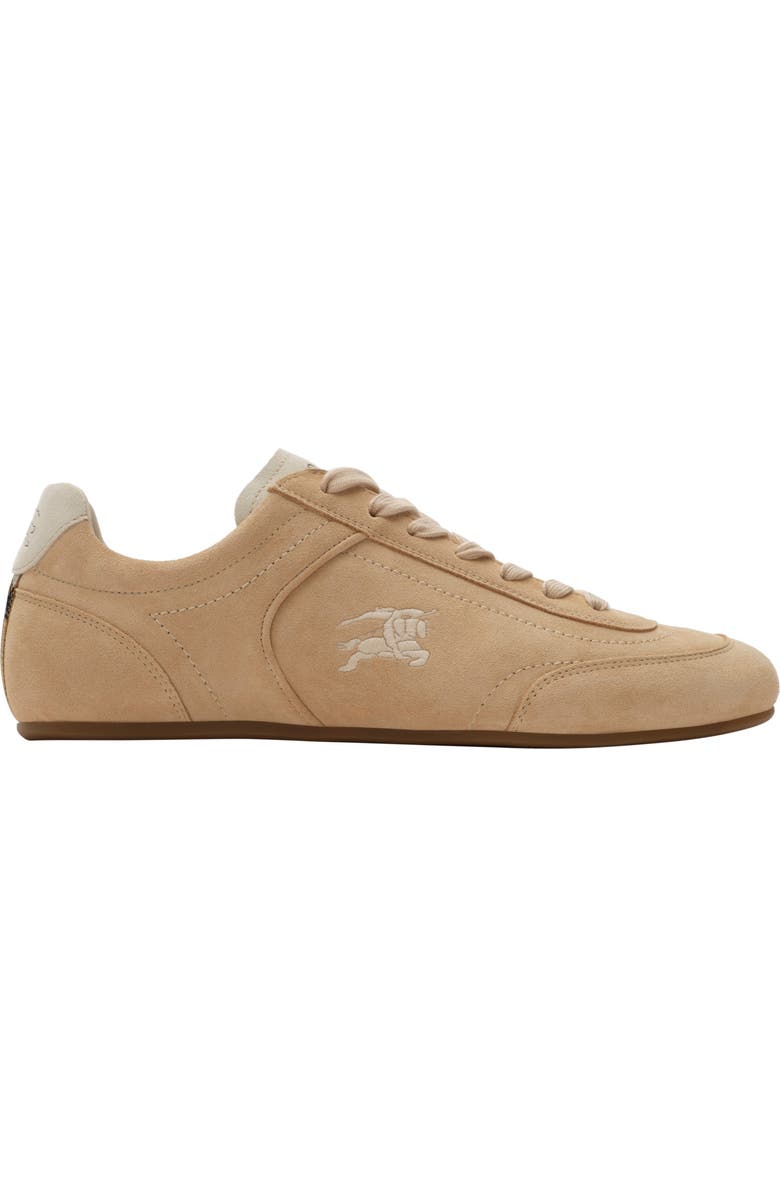 Burberry Suede Knight Runner Sneakers, Main, color, Flax/Dove Beige