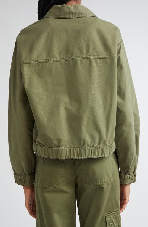 Veronica Beard Joyner Cotton Twill Shacket In Green