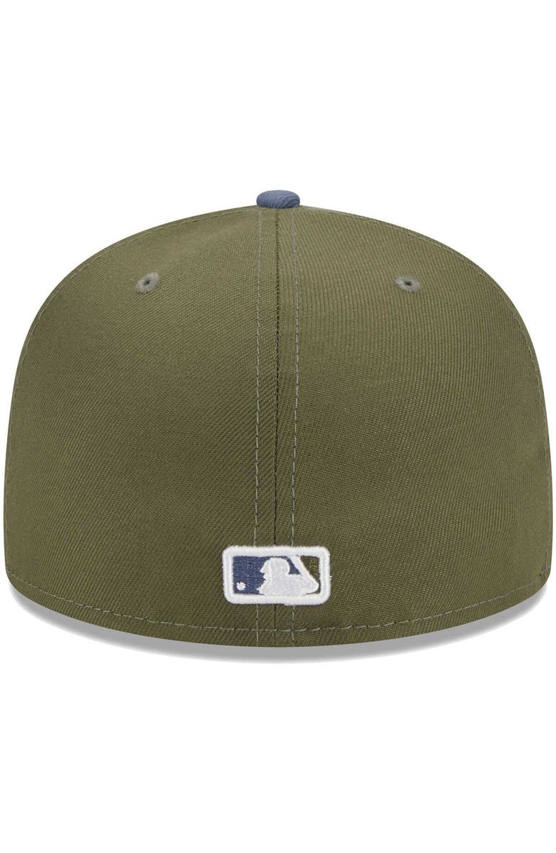 New Era Men's New Era Olive/Blue New York Yankees 59FIFTY Fitted Hat, Alternate, color,