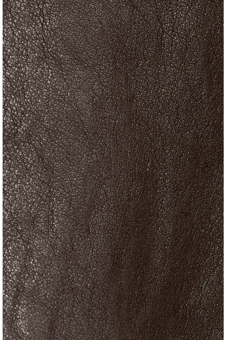 Faux Leather Jacket, Alternate, color, BROWN