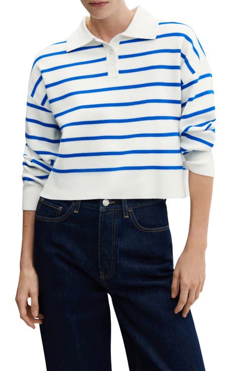 Stripe Polo Sweater