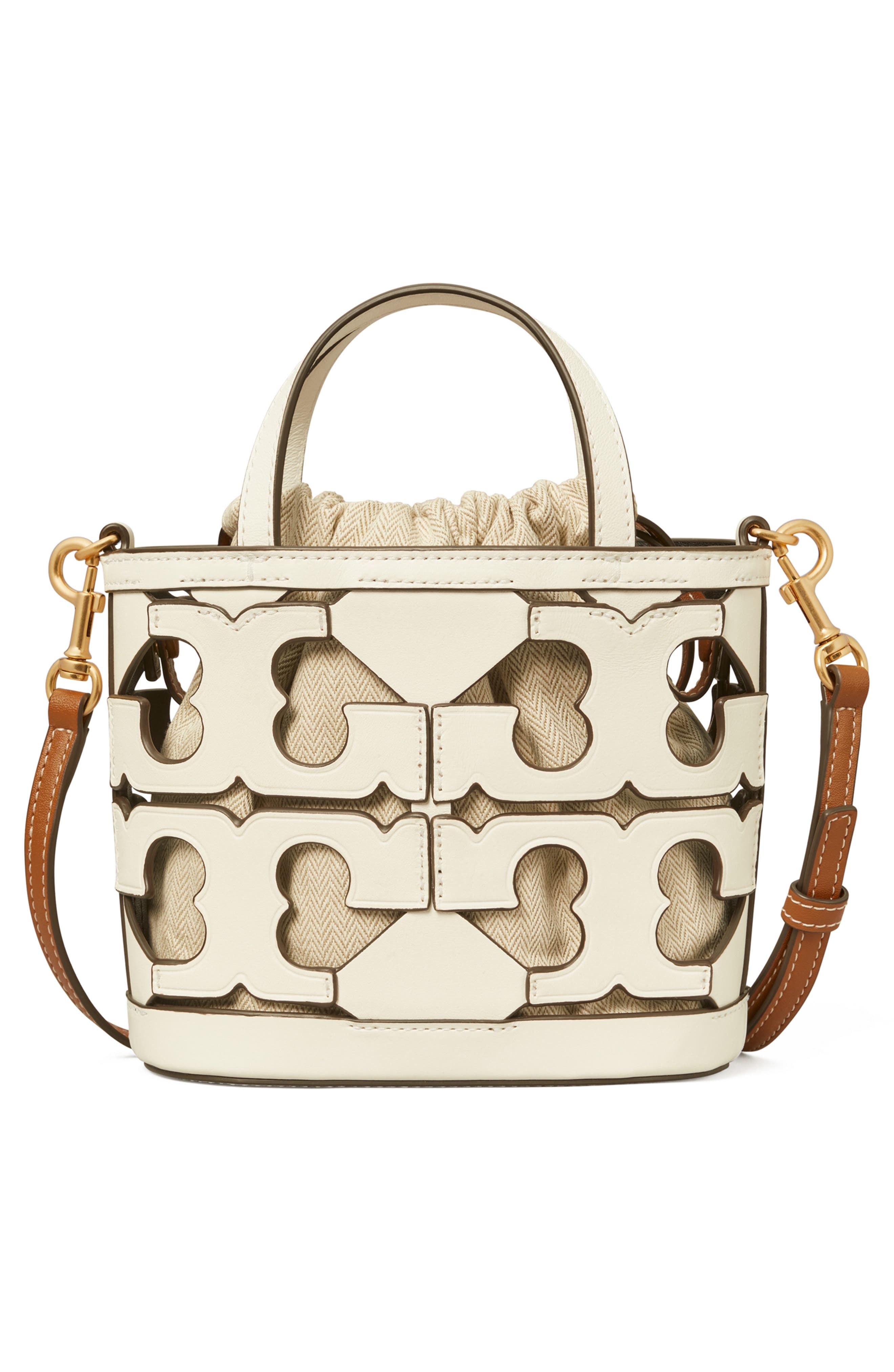 Tory Burch Ella Mini Leather Cutout Tote, Alternate, color, 