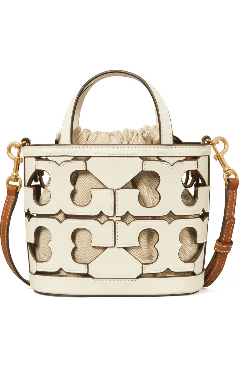 Tory Burch Ella Mini Leather Cutout Tote, Alternate, color,