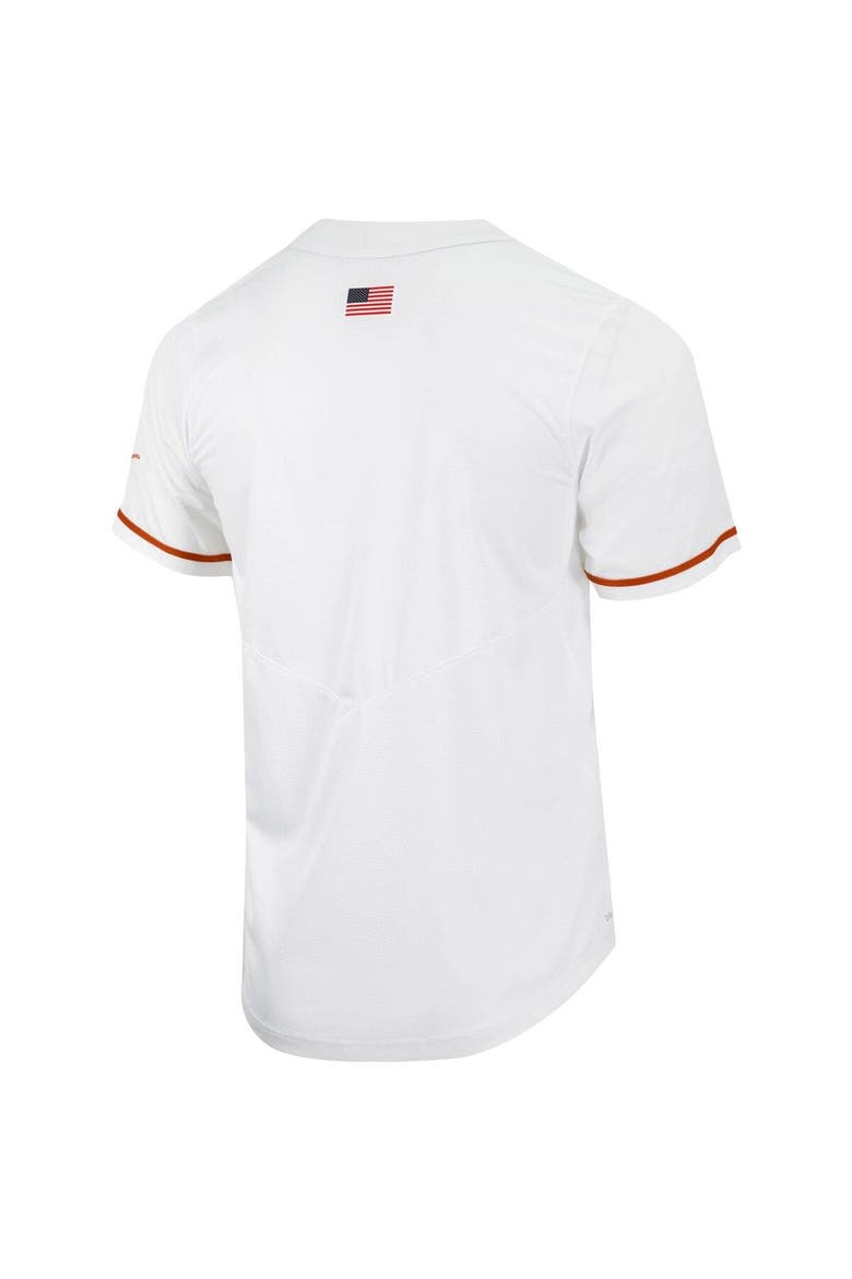 Men's Nike White Texas Longhorns Replica Full-Button Baseball Jersey, Alternate, color, White