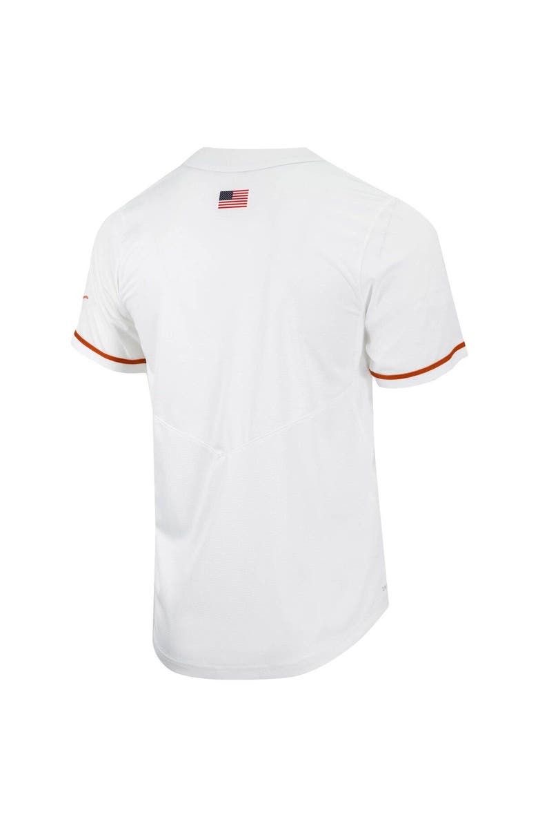 Nike Men's Nike White Texas Longhorns Replica Full-Button Baseball Jersey, Alternate, color, 