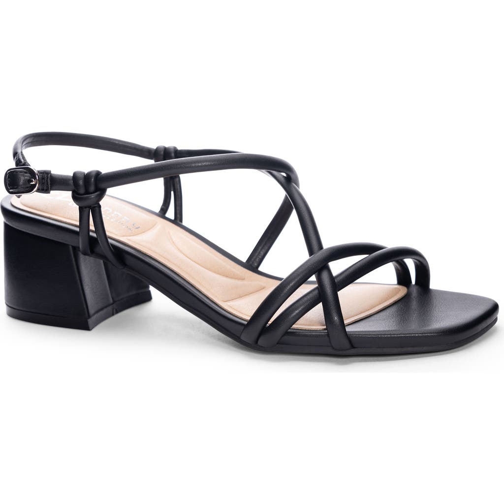 Cl By Laundry Lighten Smooth Block Heel Sandal In Black