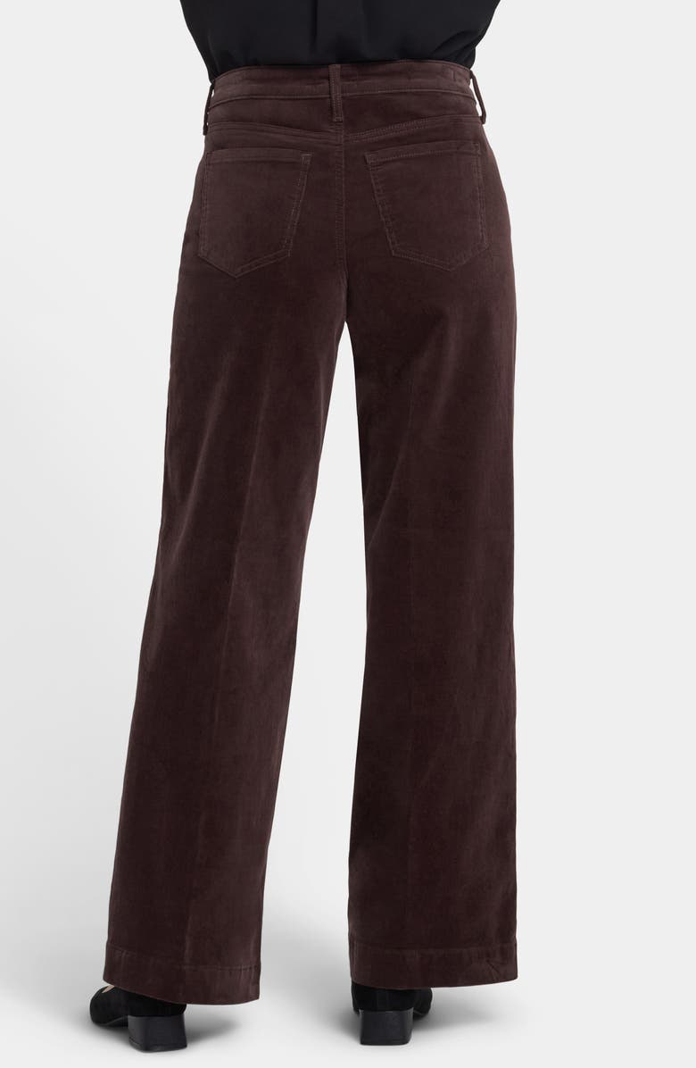 NYDJ Teresa Wide Leg Corduroy Pants, Alternate, color, Bitter Chocolate