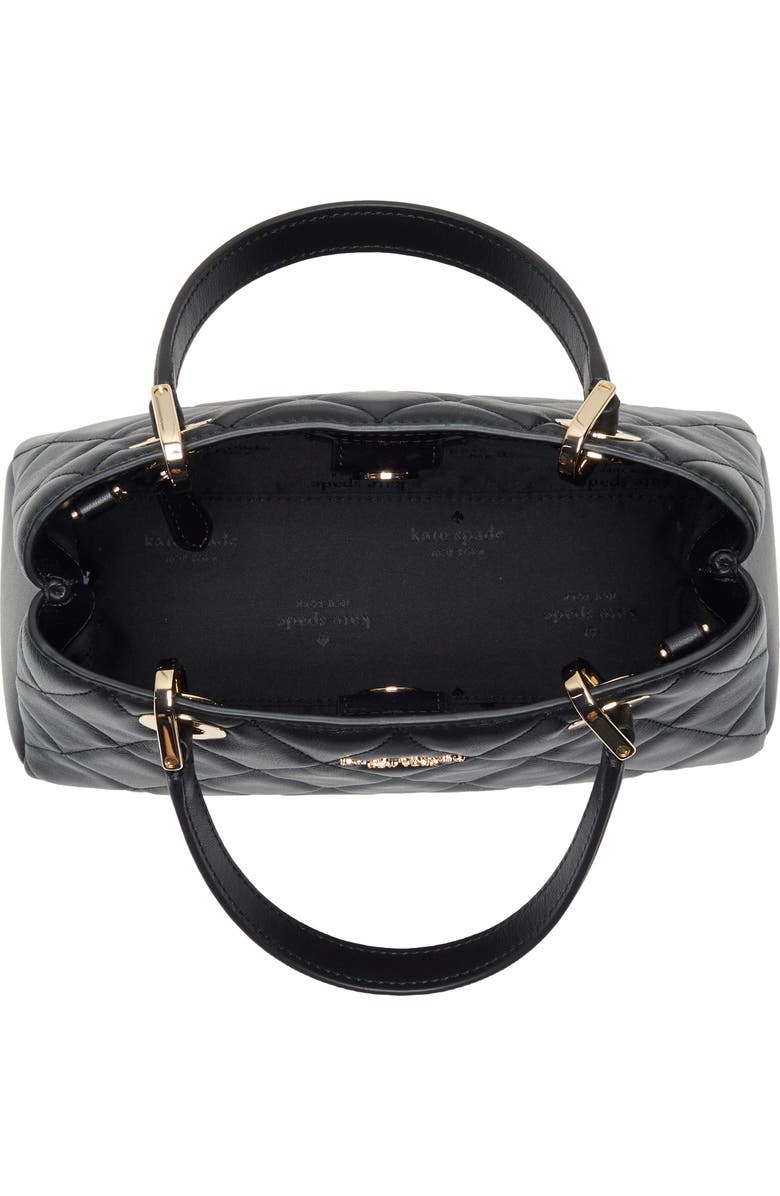 Kate Spade New York carey small quilted sullivan satchel bag, Alternate, color, Black