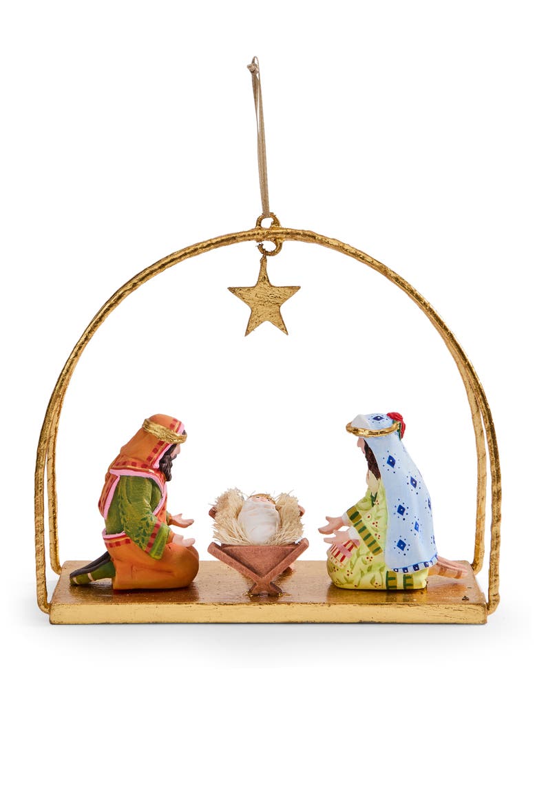 Patience Brewster Nativity Ornament, Alternate, color, GOLD