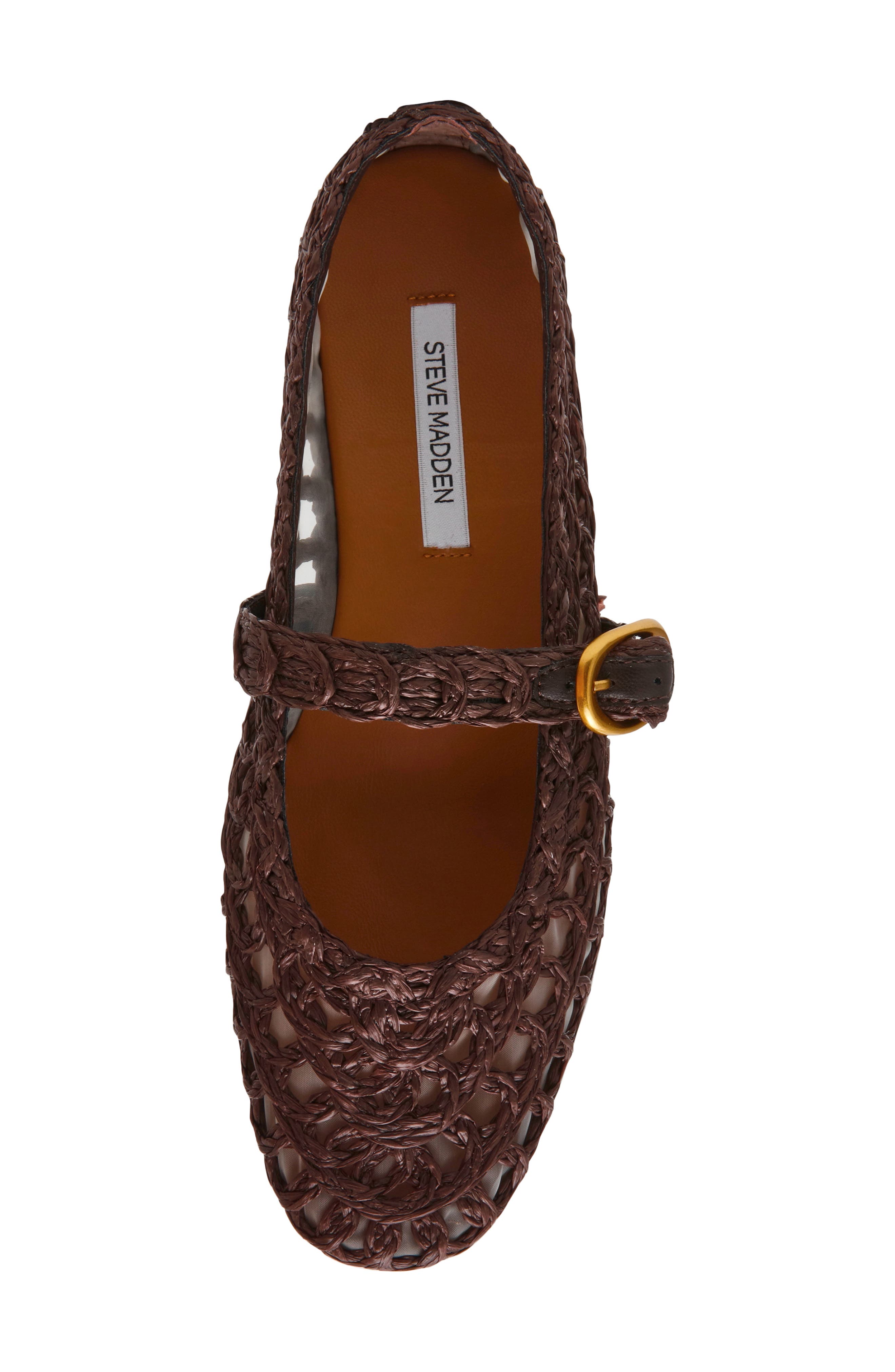Steve Madden Melody Raffia Mary Jane Flat, Alternate, color, Brown Raffia