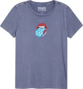 Lucky Brand Rolling Stones Graphic Embellished Cotton T-Shirt