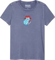 Lucky Brand Rolling Stones Graphic Embellished Cotton T-Shirt