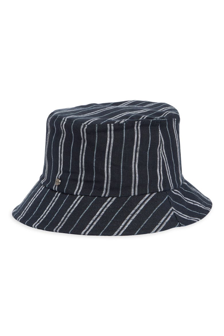 Messa Stripe Hemp Bucket Hat, Main, color, COASTAL BLUE