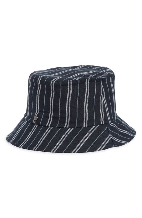 ハット VALENTINO Midnight blue cotton bucket hat (5W2HGA95QHB Z7V) Valentino Garavani Reversible Blue Optical Bucket Hat