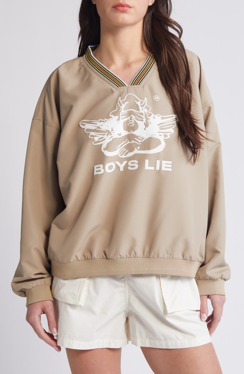 BOYS LIE Hits Different Logo Graphic Pullover, Main, color, 